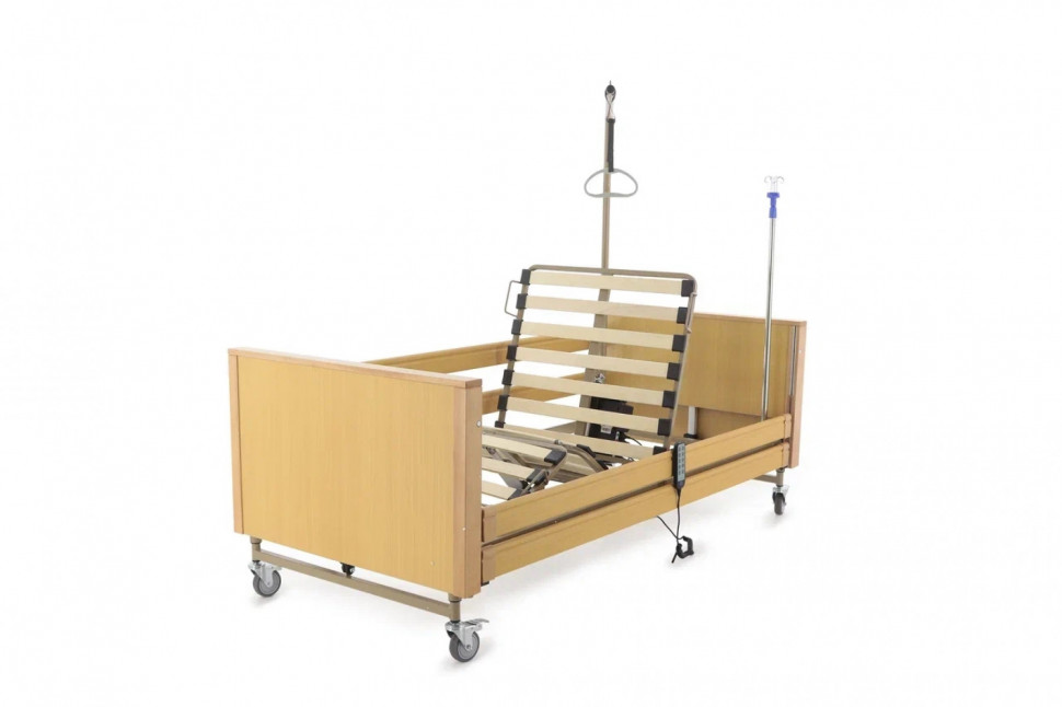 Кровать электрическая MED-MOS YG-1 (ЛДСП св.дер., 2В, 4 секции, без матраса, Т/АТ, ДЛ)