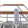 Кровать для лежачих больных, регул. высоты, Т/АТ MED-MOS DB-2B электрическая с поворотным креслом в левую сторону (коричневый)